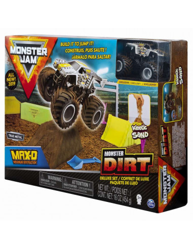Monster Jam Set Camioneta Cu Nisip Si Accesorii