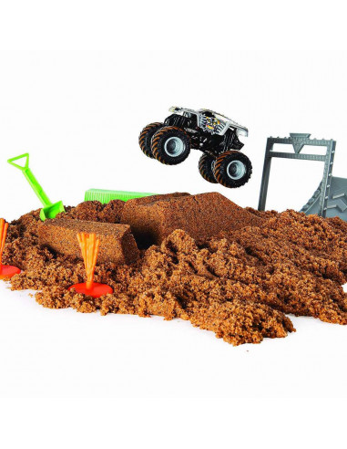 Monster Jam Set Camioneta Cu Nisip Si Accesorii