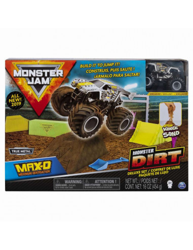 Monster Jam Set Camioneta Cu Nisip Si Accesorii