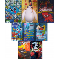 Set 20 bucati coperta caiet Disney diverse modele pentru baieti