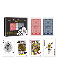 Set 2 Pachete Carti Royal Canasta Poker Din