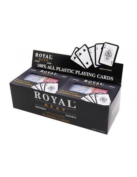 Set 2 Pachete Carti Royal Canasta Poker Din