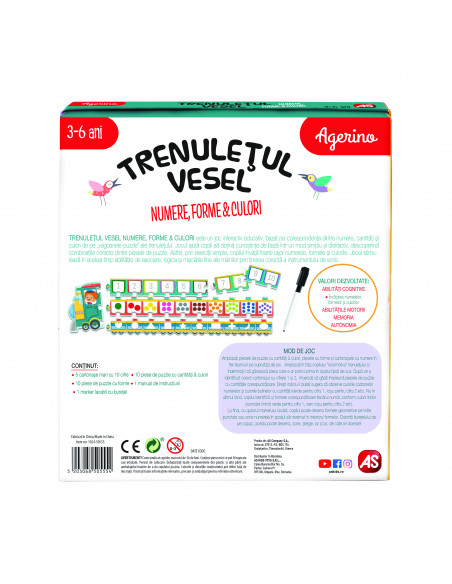 Trenuletul Vesel Numere Forme Culori,1024-50555