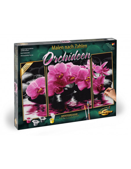 Kit Pictura Pe Numere Schipper Orhidee, 3 Tablouri,609260603