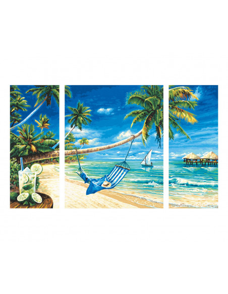 Kit Pictura Pe Numere Schipper Pe Plaja, 3 Tablouri,609260693