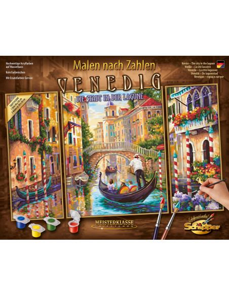 Kit Pictura Pe Numere Schipper In Venetia Pe Canale, 3