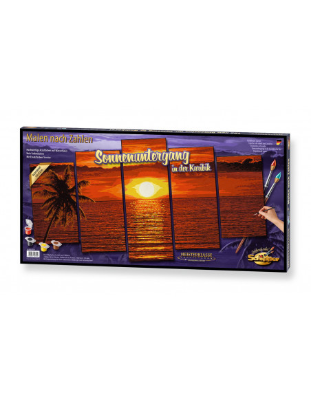 Kit Pictura Pe Numere Schipper Apus In Caraibe, 5