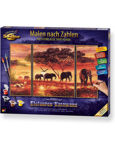 Kit Pictura Pe Numere Schipper Africa - Drumul Elefantilor, 3