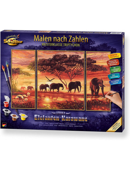 Kit Pictura Pe Numere Schipper Africa - Drumul Elefantilor, 3