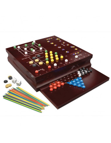 Set 10 Jocuri In Cutie De Lemn,6033153