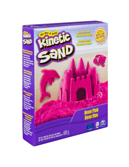 Nisip Kinetic Deluxe Culori Neon 680grame Roz,6037535_20087646