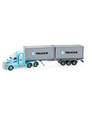Camion Cu Remorca Frictiune Lumini Si Sunete Scara 1:50,WY784B