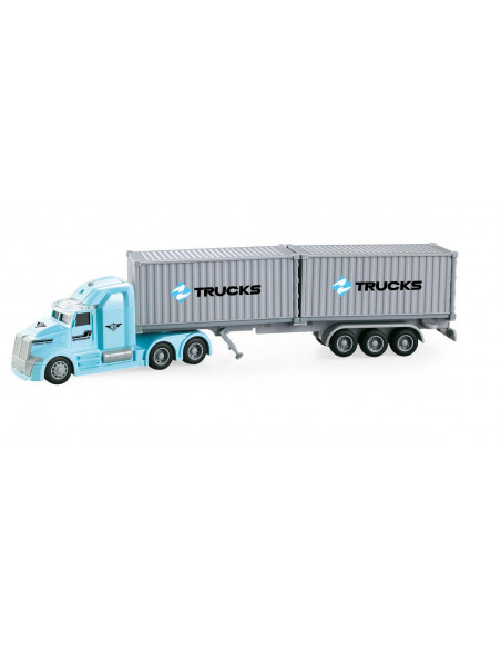 Camion Cu Remorca Frictiune Lumini Si Sunete Scara 1:50,WY784B