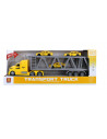 Camion Trailer Cu Masinute Taxi Frictiune Lumini Si Sunete