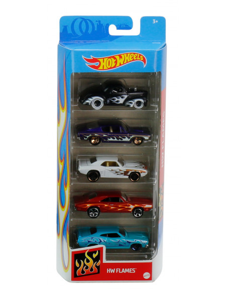 Set 5 Masini Hot Wheels Flames,MT1806_GTN48