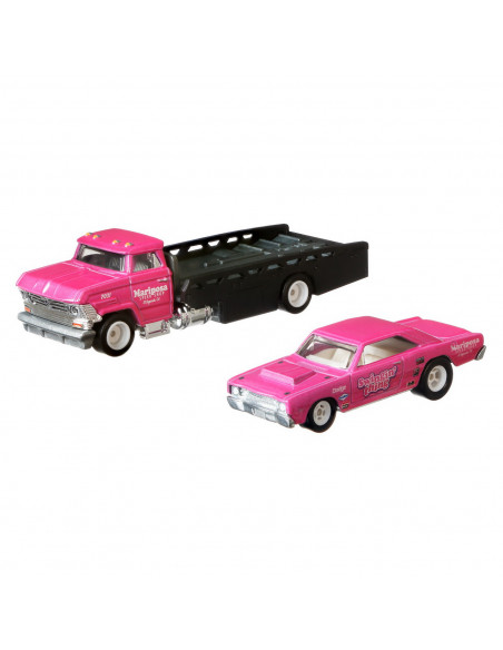 Hot Wheels Transportator Horizon Hauler Cu Masinuta Dodge Dart