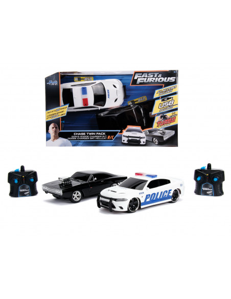 Set Masinute Fast And Furious Rc Toyota Supra&dodge Charger Srt