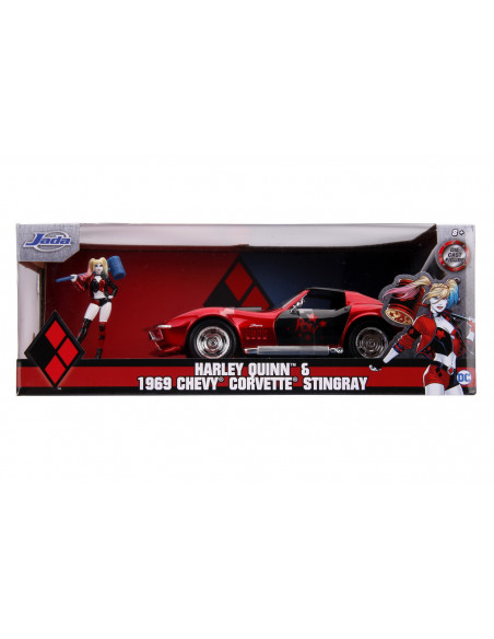 Masinuta Din Metal Harley Quinn 1969 Chevy Corvette Scara