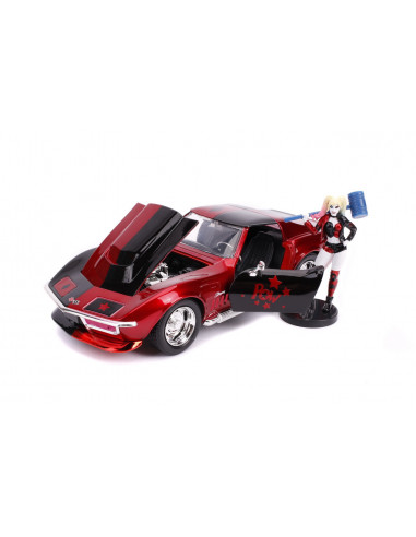 Masinuta Din Metal Harley Quinn 1969 Chevy Corvette Scara