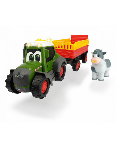 Tractoras Cu Remorca Pentru Animale Cu Figurina Vacuta,204115001