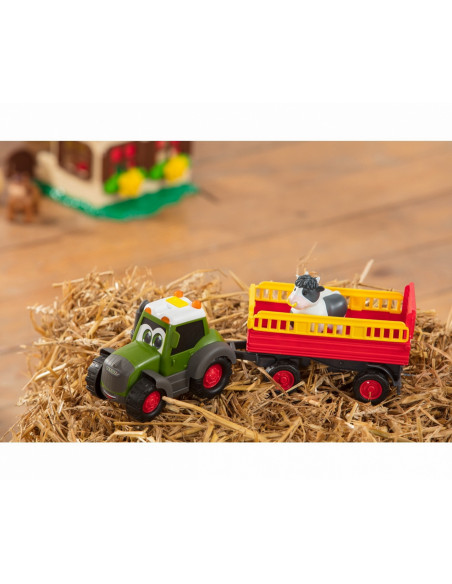 Tractoras Cu Remorca Pentru Animale Cu Figurina Vacuta,204115001