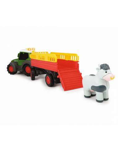 Tractoras Cu Remorca Pentru Animale Cu Figurina Vacuta,204115001