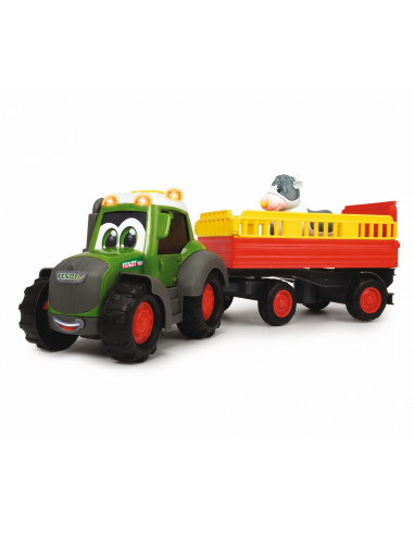 Tractoras Cu Remorca Pentru Animale Cu Figurina Vacuta,204115001