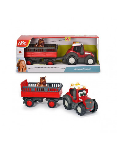 Tractoras Cu Remorca Pentru Animale Cu Figurina Calut,204115002