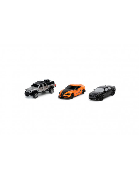 Fast And Furious 3 Set 3 Nano-masini Metalice 4cm,253201003