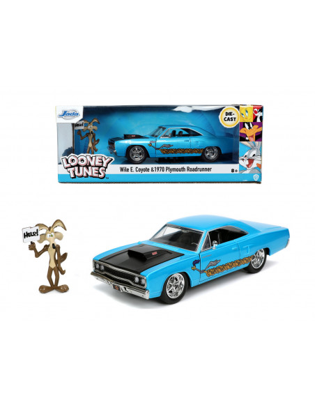 Looney Tunes Road Runner Set Masinuta Metalica 1970 Plymouth