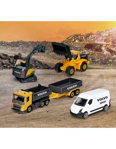Majorette Pista Creatix Construction 5 Masinute Volvo,212050032