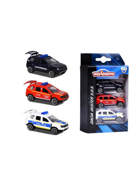 Majorette Set 3 Dacia Duster Metal 7.5cm,212057262SRO