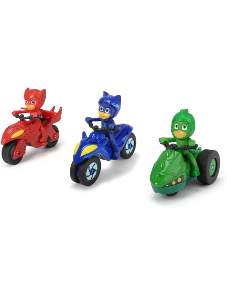 Eroi In Pijamale Set 3 Motociclete Cu Figurina Scara