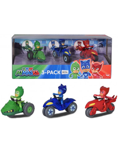 Eroi In Pijamale Set 3 Motociclete Cu Figurina Scara