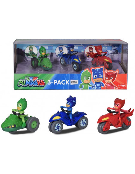 Eroi In Pijamale Set 3 Motociclete Cu Figurina Scara