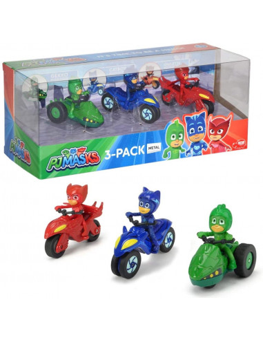 Eroi In Pijamale Set 3 Motociclete Cu Figurina Scara