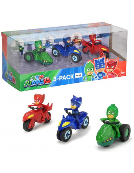 Eroi In Pijamale Set 3 Motociclete Cu Figurina Scara