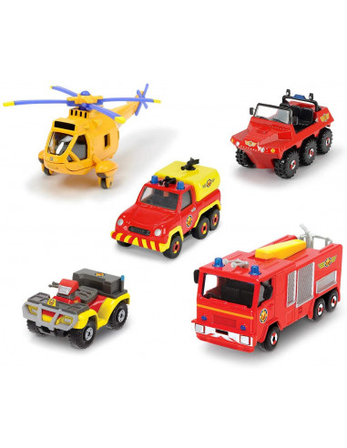 Pompierul Sam Set 5 Vehicule Scara 1:64,203094002