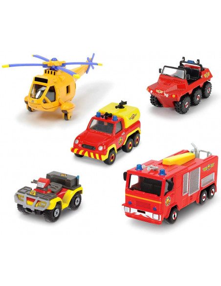 Pompierul Sam Set 5 Vehicule Scara 1:64,203094002
