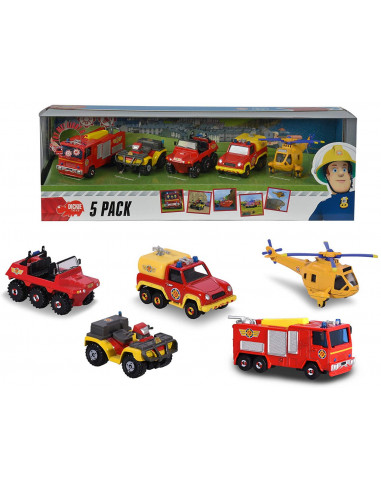 Pompierul Sam Set 5 Vehicule Scara 1:64,203094002