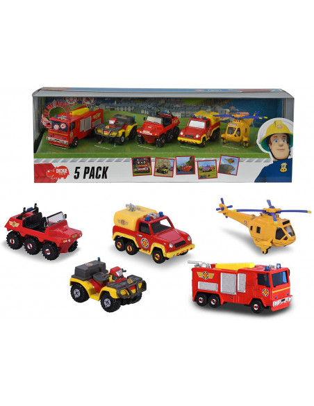 Pompierul Sam Set 5 Vehicule Scara 1:64,203094002