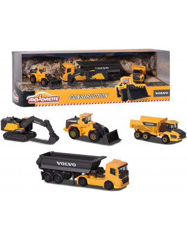 Majorette Set 4 Masinute Metalice Volvo 7.5cm,212057287