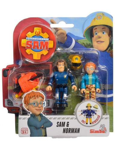 Pompierul Sam Set Figurine Sam Si Norman Cu