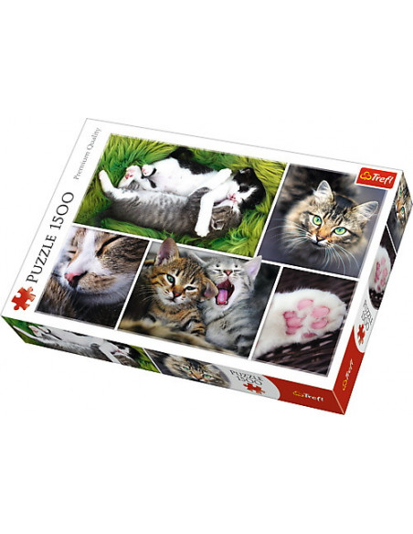 Puzzle Trefl 1500 Viata Pisicilor,26145