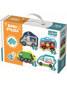 Puzzle Trefl Baby Clasic Vehicule Si Meserii 18 Piese,36071