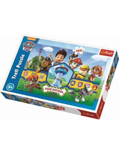 Puzzle Trefl 100 Eroii Patrulei Catelusilor,16351