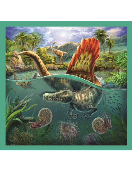 Puzzle Trefl 3in1 Lumea Extraordinara A Dinozaurilor,34837