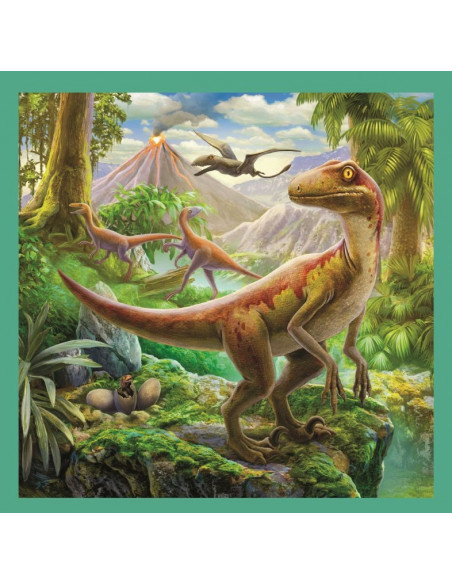 Puzzle Trefl 3in1 Lumea Extraordinara A Dinozaurilor,34837
