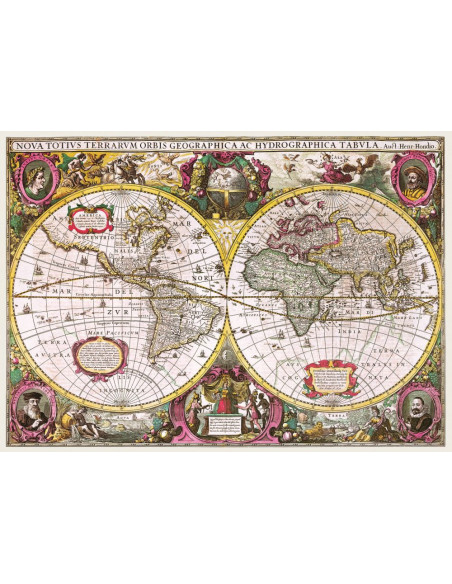 Puzzle Trefl 2000 Harta Noua A Mapamondului,27095
