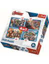 Puzzle Trefl 4in1 Razbunatorii Neinfricati,34310
